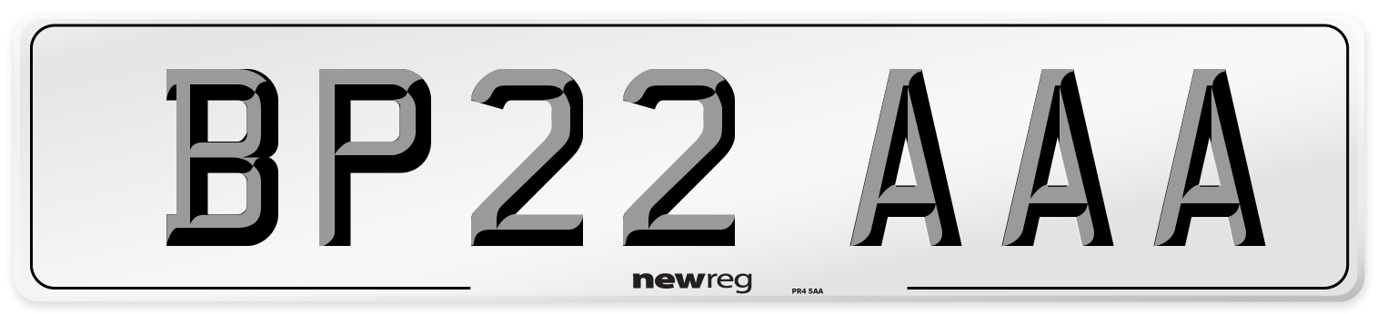 BP22 AAA Number Plate from New Reg